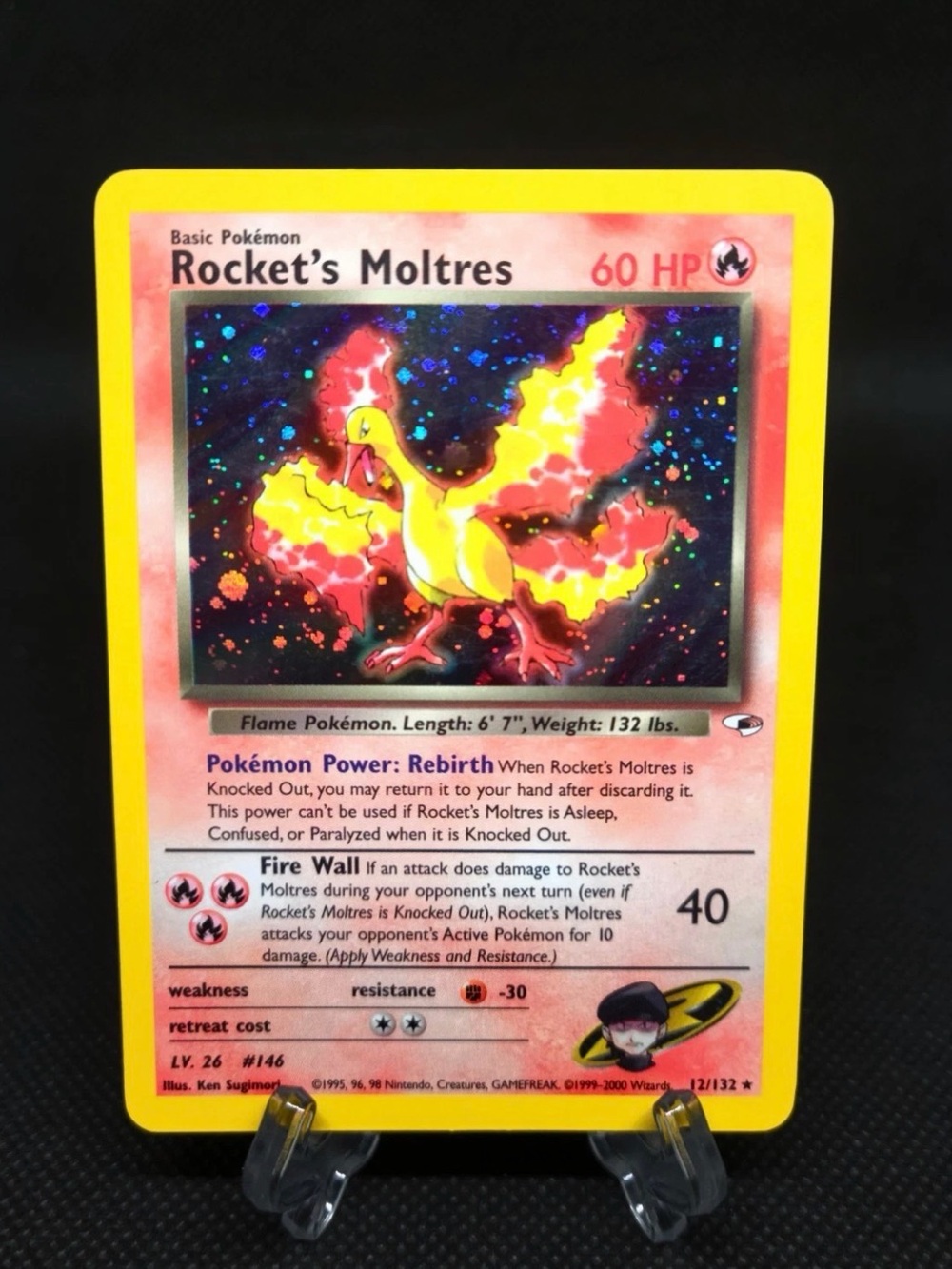Rocket's Moltres Holo - Vintage NM